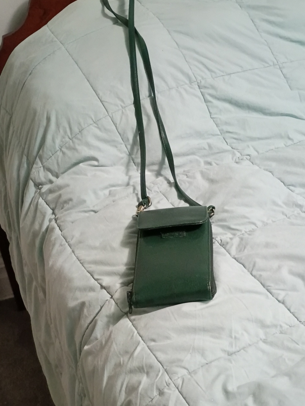 Green Crossbody Phone Bag - Women